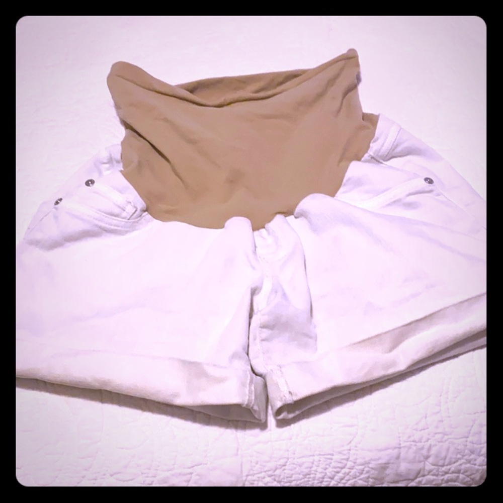White Denim Maternity shorts